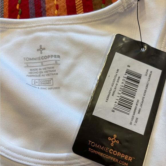 Tommie Copper White Lower Back Support Tank Top size large - Picture 6 of 9